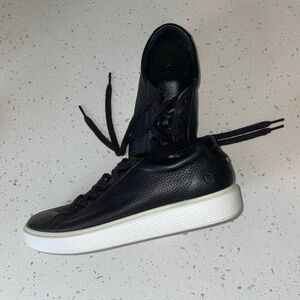 Ecco leather casual shoes - Sz 40, black, Soft 60